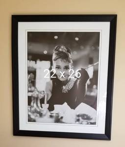 lot 45 image: Audrey Hepburn Poster Breakfast At Tiffanys Movie Art