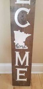 lot 54 image: Welcome Home Minnesota Wooden Plackert