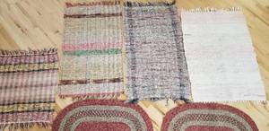lot 86 image: Vintage Rag Rugs  Lot of 6