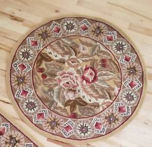 lot 85 image: Hook Runners and Circular Rugs with Roses