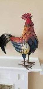 lot 97 image: Metal Rooster Art Statue