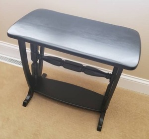 lot 65 image: Vintage Black Enameled Side Table