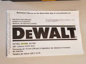 lot 116 image: DeWalt Corded Power Drill