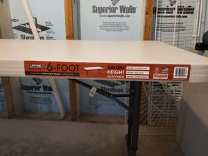 lot 124 image: 6-Foot Folding Tables, Lot of 2