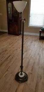 lot 73 image: Antique Swing Arm Floor Lamp