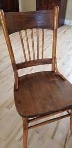 lot 67 image: Pair of Oak Farm House Chairs