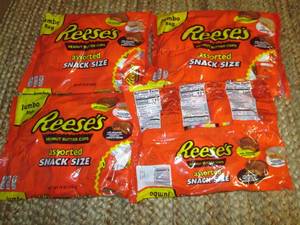 (4) Reeses Assorted Snack Size Pac...