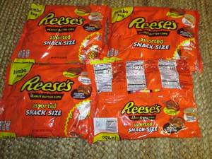 (4) Reeses Assorted Snack Size Pac...