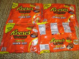 (4) Reeses Assorted Snack Size Pac...