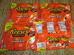 (4) Reeses Assorted Snack Size Pac...