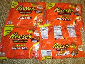 (4) Reeses Assorted Snack Size Pac...