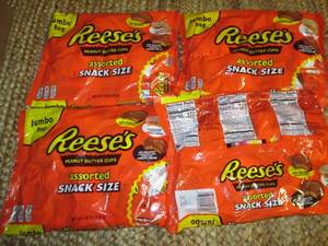 (4) Reeses Assorted Snack Size Pac...