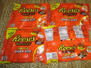 (4) Reeses Assorted Snack Size Pac...