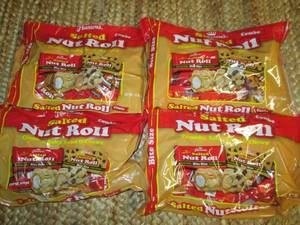 (4) Petersons Nut Roll Combo Packs...