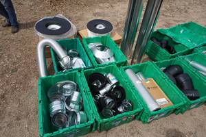 lot 46 image: Large Lot of All New HVAC Vent Piping, Connectors, Elbows & Accessories