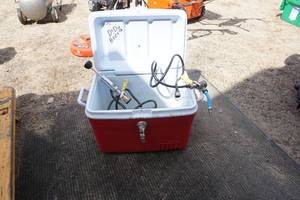 lot 86 image: Coiled Keg Beer Cooler Dispenser With Tap for CO2 Or Pump