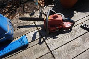 lot 24 image: Homelite Chain Saw With CarryStorage Case