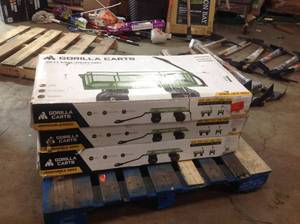 PALLET WITH 4 GORILLA CARTS 4 cu. ft. Steel Utility Cart (NOT USED)