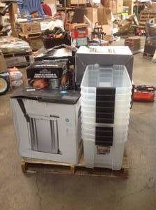 PALLET WITH OUTDOOR ASSORTED SUPPLIES SEE PICTURES