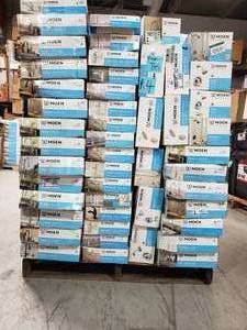 Pallet with assorted MOEN and more  Bath Kitchen FAUCETS for parts o repair