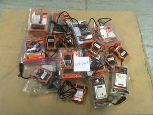PALLET WITH RIGID & BLACKDECKER BATTERY SUPPLIES