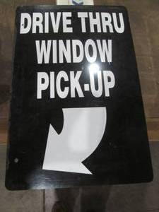 lot 51 image: drive up window sign