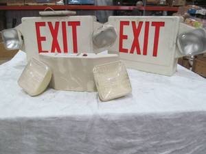 lot 80 image: exit signs, hardwire with security lights