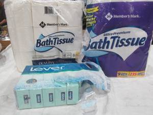 lot 250 image: bath tissue, soap