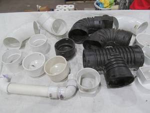 lot 338 image: gutter pipes, down spout adapters