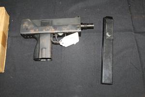 lot 256 image: Pre-Ban Open Bolt SAP M10 .45 cal Pistol