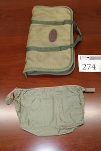 lot 274 image: Lot of (2) Boyt Soft Leather Gun Case and Bag