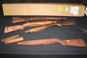 lot 291 image: Lot of (4) Wood Gun Stocks