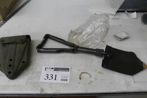 lot 331 image: Rothco Survival Shovel with Blade Cover Belt Holster