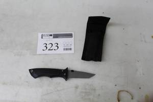 lot 323 image: CRKT Komodo Gold Folding Knife with Sheath
