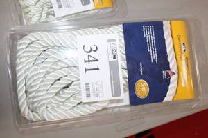 lot 341 image: Buccaneer Rope Company 38in. Premium Dock Line 12in. Eye 20ft. Length
