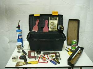 lot 50 image: Tool box & Tools