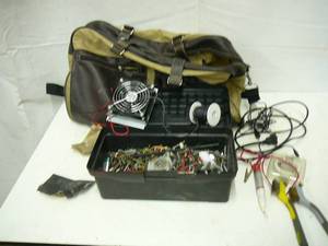 lot 67 image: Tool Box, etc. Items & Bag