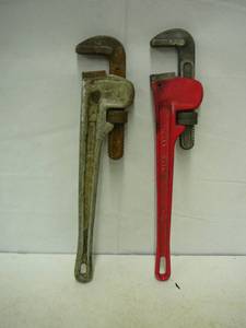 lot 44 image: 18 Pipe Wrench 2 Count