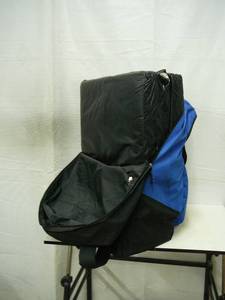 lot 92 image: Back Pack Bag with Fold up sleeping pad Folding Cot