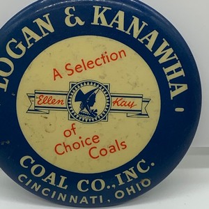 lot 36 image: Logan & Kanawha Coal Co Inc Ohio Celluloid Advertising Paperweight Mirror