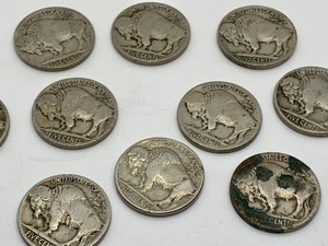 lot 68 image: (12) Assorted Buffalo Nickels