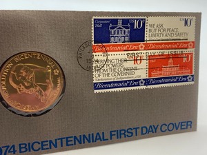 lot 77 image: (2) 1974 Bicentennial First Day Covers