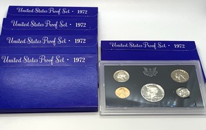 lot 81 image: (5) 1972 United States Coin Proof Sets