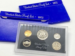 lot 92 image: (2) 1972 United States Coin Proof Sets