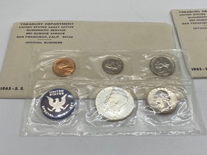 lot 97 image: (2) 1965 U.S. Treasury Department Coin Proof Sets
