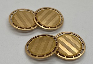 lot 109 image: Pair of Vintage 10k Cuff Links