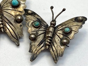 lot 124 image: Two Vintage Sterling Silver Butterfly Brooches
