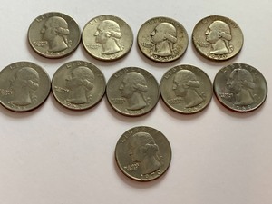 lot 142 image: Vintage United States Quarters