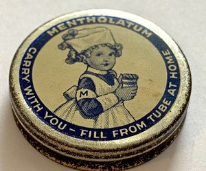 lot 56 image: Vintage Mentholatum Tin Sample Box