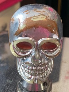 lot 59 image: Rare Old MotorcycleHot Rod Skull Shaped Gear Shift Knob